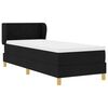 vidaXL Lit &agrave; ressorts avec matelas Noir 80 x 200 cm tissu