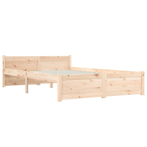 vidaXL Cadre de lit sans matelas bois massif 120x190 cm
