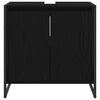 vidaXL Cabinet de salle de bain avec porte Ch&ecirc;ne noir 60 x 30 x 60 cm