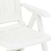 vidaXL Chaises inclinables de jardin lot de 2 Plastique Blanc