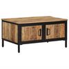 vidaXL Table basse 80x50x40 cm bois de manguier massif brut