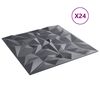 vidaXL Panneaux muraux 24 pcs Gris Am&eacute;thyste 50 x 50 cm Mousse XPS