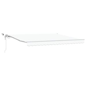 vidaXL Auvent r&eacute;tractable Blanc 400 &times; 300 cm Polyester