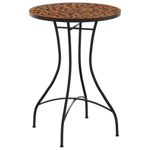 vidaXL Table de bistro mosa&iuml;que terre cuite &Oslash;50x70 cm c&eacute;ramique