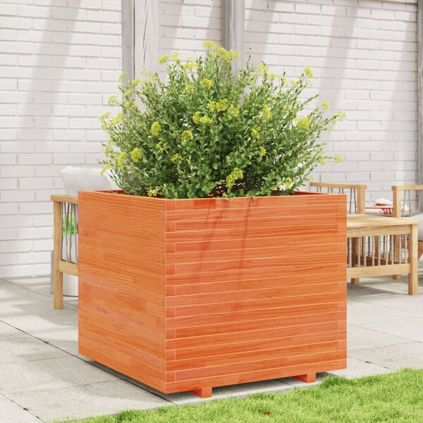 vidaXL Jardini&egrave;re cire marron 80x80x72 cm bois de pin massif