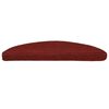 vidaXL Tapis d'escalier autocollants 20 pi&egrave;ces 56 x 17 x 3 cm Rouge bordeaux Demi-rond