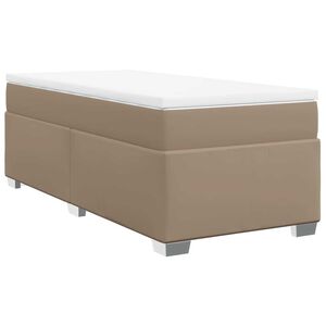 vidaXL Sommier &agrave; lattes de lit avec matelas Cappuccino 90x200 cm
