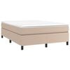 vidaXL Sommier &agrave; lattes de lit avec matelas Cappuccino 140x190 cm