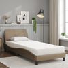 vidaXL Lit avec matelas Dover cappuccino 90x190 cm similicuir