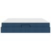 vidaXL Lit avec rangement et matelas Bleu 200 x 200 cm Polyester