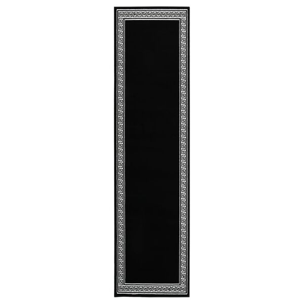 vidaXL Tapis BCF Noir avec motif 80x400 cm