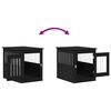 vidaXL Meuble pour cage &agrave; chien en ch&ecirc;ne noir 55 x 75 x 65 cm en bois d'ing&eacute;nierie