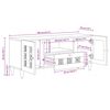 vidaXL Meuble TV Noyer 105 x 33 x 46 cm Bois de mangue massif