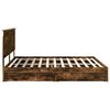 vidaXL Lit de Rangement Ch&ecirc;ne fum&eacute; 180 x 200 cm Bois d'ing&eacute;nierie