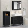 vidaXL Ensemble de mobilier de salle de bain 3 pcs Ch&ecirc;ne noir