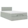vidaXL Lit ottoman avec matelas et LED gris clair 120x190cm velours