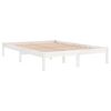 vidaXL Cadre de lit sans matelas blanc bois massif 200x200 cm