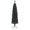 vidaXL Arbre de Noël artificiel mince et support 180 cm fibre optique