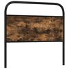 vidaXL T&ecirc;te de lit ch&ecirc;ne fum&eacute; 90 cm acier et bois d'ing&eacute;nierie