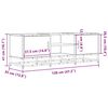 vidaXL Meuble TV chêne marron 120x35x41 cm bois d'ingénierie et métal