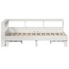 vidaXL Lit biblioth&egrave;que sans matelas blanc 135x190 cm bois pin massif