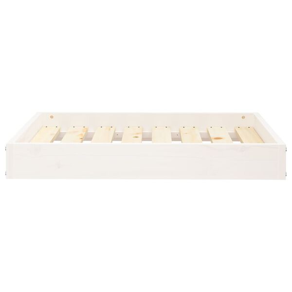 vidaXL Lit pour chien Blanc 71,5x54x9 cm Bois de pin solide