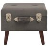 vidaXL Tabouret de rangement Gris 40 cm Velours