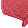 vidaXL Tapis d'escalier 30 pi&egrave;ces 65 x 24 x 4 cm Rouge Demi-rond Grand