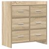 vidaXL Buffet Ch&ecirc;ne Sonoma 75 x 33 x 80 cm Bois d'ing&eacute;nierie