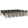 vidaXL Ensemble &agrave; manger de jardin et coussins 13 pcs gris clair rotin
