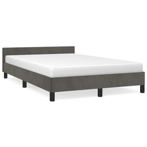 vidaXL Cadre de lit sans matelas gris fonc&eacute; 120x200 cm velours