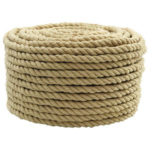 vidaXL Corde de bateau 10 mm 100 m Naturel