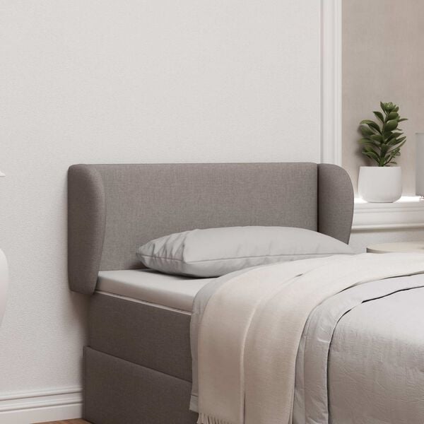 vidaXL Oreille de t&ecirc;te de lit Taupe 40 x 23 x 6 cm tissu
