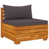 vidaXL Salon de jardin 5 pcs avec coussins Bois d'acacia solide
