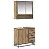 vidaXL Ensemble de mobilier de salle de bain 2 pcs Ch&ecirc;ne artisanal