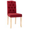 vidaXL Chaises &agrave; manger lot de 6 rouge bordeaux tissu