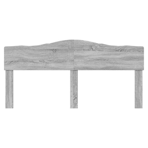 vidaXL T&ecirc;te de lit Gris Sonoma 200 cm Bois d'ing&eacute;nierie