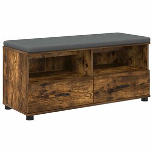 vidaXL Banc d'entr&eacute;e Ch&ecirc;ne Fum&eacute; 100 x 38 x 46 cm