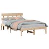 vidaXL Cadre de lit Marron 120 x 200 cm Bois de pin massif