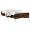 vidaXL Cadre de lit Ch&ecirc;ne Fum&eacute; 80 x 200 cm Bois d'ing&eacute;nierie