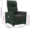 vidaXL Fauteuil &eacute;lectrique de massage Vert fonc&eacute; Tissu