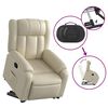vidaXL Fauteuil inclinable Cr&egrave;me Similicuir