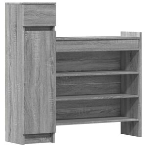 vidaXL Armoire &agrave; chaussures sonoma gris bois d'ing&eacute;nierie