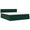 vidaXL Cadre de lit ottoman avec matelas vert fonc&eacute; 160x200 cm velours