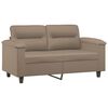 vidaXL Ensemble de canapés 2 pcs avec coussins Cappuccino Similicuir