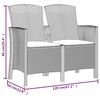 vidaXL Banc de jardin 2 places avec coussins Rotin PP Graphite