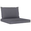vidaXL Salon de jardin 10 pcs avec coussins anthracite
