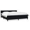 vidaXL Sommier &agrave; lattes de lit avec matelas noir 180x210 cm velours