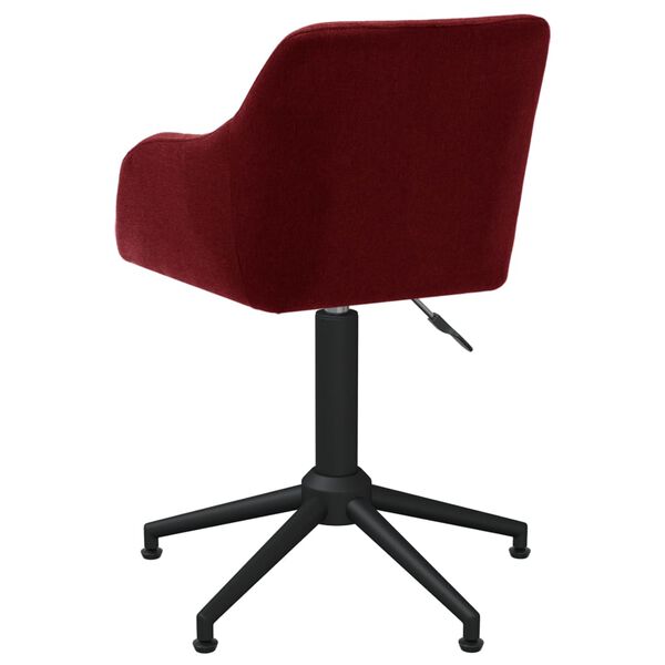 vidaXL Chaise pivotante de salle &agrave; manger Rouge bordeaux Tissu