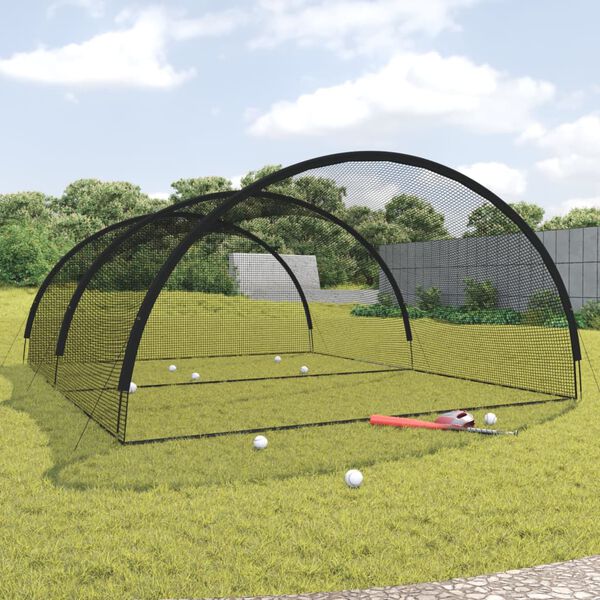 vidaXL Filet pour cage de frappe de baseball Noir 600x400x250 cm